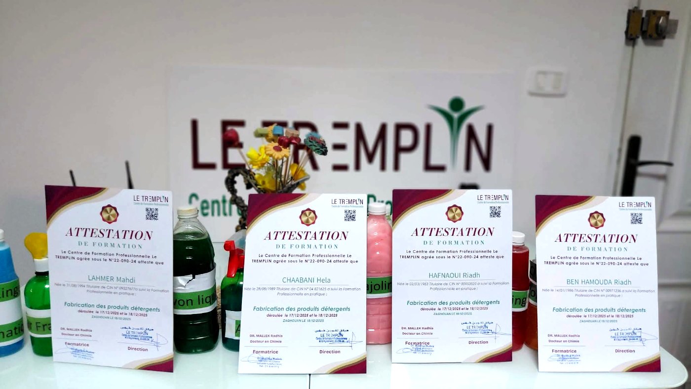 Attestations et produits réalisés en formation